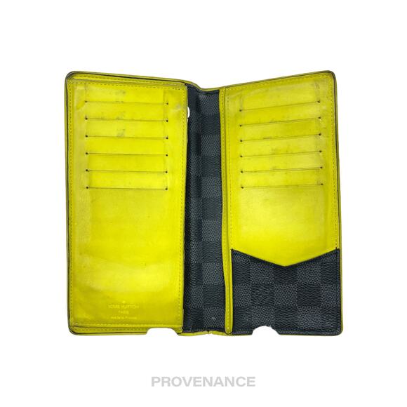 🔴 Louis Vuitton Brazza Long Wallet - Damier Graphite Yellow - Picture 6 of 9